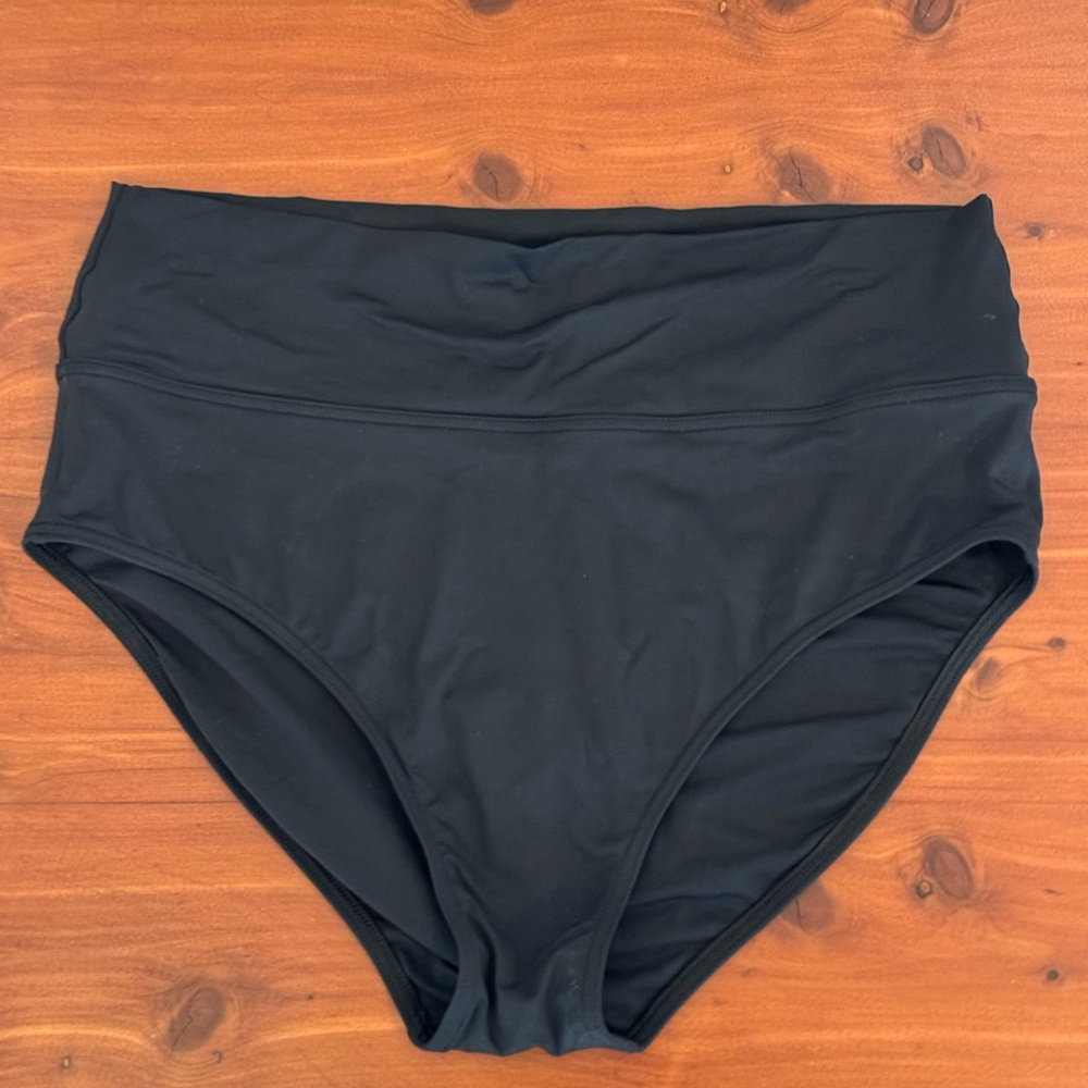 Black Lands End Women’s High Waisted Bikini Bottoms